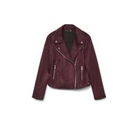 VERO MODA Short Faux Suede Jacket Vmjose Noos-Giacca in Finta Pelle Scamosciata, Winetasting, S Donna