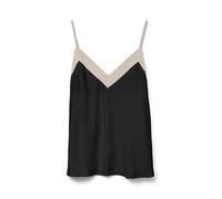 VERO MODA Singlet Vmdenise-Canottiera Top Wvn Btq Ga, Nero, S Donna