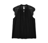 VERO MODA VMMILLA SL Lace Tee GA Noos Vestaglia, Black, Medium Donna