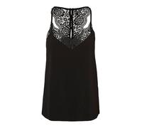 Vero Moda - Canotta nera con spalline sottili e finiture in pizzo-Nero L