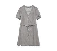 VERO MODA SS V-Neck Short Dress Vmjanet Noos-Abito Corto con Scollo a V, Denim Grigio Chiaro, XL Donna