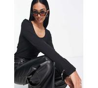 Vero Moda Vmmaxi My Ls Soft Long U-neck Noos, Maglietta a maniche lunghe, Nero (Black), L Donna