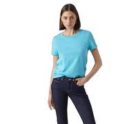 VERO MODA T-Shirt Basica Girocollo con Piega alle Maniche.