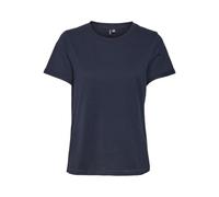 VERO MODA T-Shirt Basica Girocollo con Piega alle Maniche.
