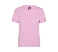 VERO MODA T-Shirt Basica Girocollo con Piega alle Maniche.