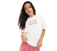 Vero Moda - T-shirt bianca con ricamo "Cannes"-Bianco 2XL