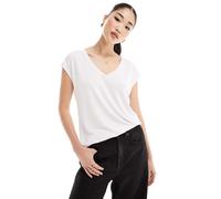 VERO MODA Vmfilli SS - Maglietta da Donna con Scollo a V Bianco M