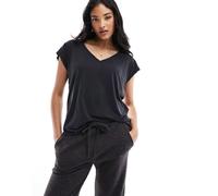 Vero Moda - T-shirt con scollo a V nera-Nero M