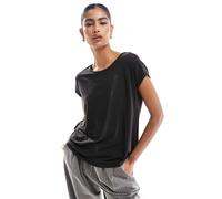 Vero Moda Maglietta da Donna Vmava Plain SS Top Gajrs Noos, Nero, L