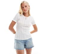 Vero Moda - T-shirt traforata bianca-Bianco L
