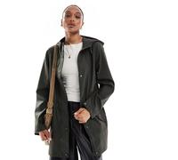 Vero Moda Tall - Giacca impermeabile rivestita kaki intenso con cappuccio-Verde XXS