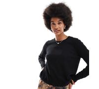 Vero Moda Tall - Maglione lavorato nero con scollo rotondo XXS