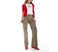Vero Moda - Tessa - Jeans a fondo ampio con stampa leopardata-Multicolore W30