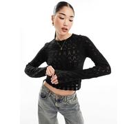 VERO MODA Maglione da Donna Vmnewfabienne LS O-Neck Noos, Nero, XL