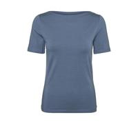 VERO MODA Top Basic Elasticizzato a Manica Corta con Scollo a Barca da Donna Panda