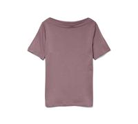 VERO MODA Top Basic Elasticizzato a Manica Corta con Scollo a Barca da Donna Panda