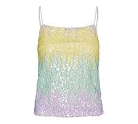 VERO MODA Top con Paillettes di Vari Colori. Multicolore