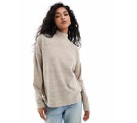 Vero Moda - Top in jersey accollato oversize beige mélange-Neutro L