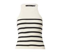 VERO MODA Vmsaba Rib SL O-Neck Top Ga Noos Maglione, Betulla/Strisce: Nero, M Donna