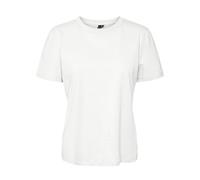 VERO MODA Top Manica Corta Girocollo Taglio Classico Donna Basic, Colore:Bianco-2, Taglia:XL
