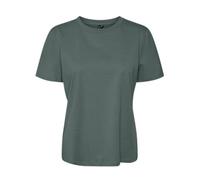VERO MODA Top Manica Corta Girocollo Taglio Classico Donna Basic, Colore:Verde, Taglia:L