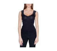 VERO MODA, ,Tops ,Donna ,Nero ,L Top Canotta in Viscosa Nera Primavera/Estate
