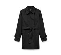Vero Moda Trenchcoat Vmchelsea Olivia-Cappotto Trench Noos, Nero, XS Donna