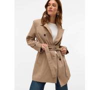 Vero Moda - Trench color visone argentato-Bianco 2XL