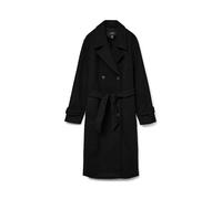 VERO MODA Trench Female Cappotto VMFORTUNEVEGA, Nero, L