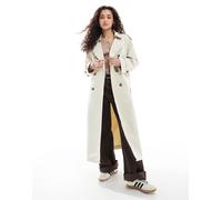 Vero Moda - Trench taglio lungo color avena con cintura-Neutro S