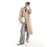 Vero Moda - Trench taglio lungo color pietra con cintura-Neutro XL