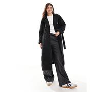 Vero Moda - Trench taglio lungo nero con cintura 2XL