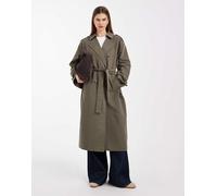 Vero Moda - Trench taglio lungo verde kalamata con cintura XS