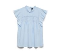 VERO MODA VERO MODA - Blusa Manica corta Pizzo a pallini blu