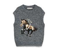 VERO MODA VERO MODA Sleeveless Round Neck Horse Knitted Vest Grigio
