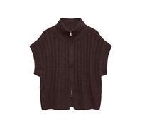 VERO MODA VERO MODA Sleeveless Zip Through Knitted Vest Marrone