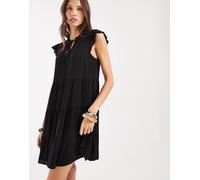 Vero Moda - Vestito corto stile babydoll nero con volant XXS