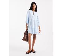 Vero Moda - Vestito grembiule corto blu pallido a righe S