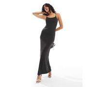 Vero Moda - Vestito lungo a canottiera nero glitterato L
