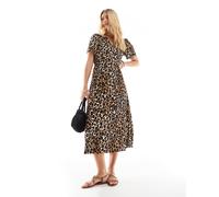 Vero Moda - Vestito lungo leopardato con bottoni-Multicolore XS