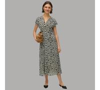 Vero Moda vestito midi in viscosa, smanicato, scollo a V, nero crema, Menny