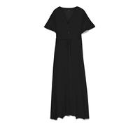 VERO MODA Vmalba SS Calf Dress Wvn Ga Noos, Nero, XS