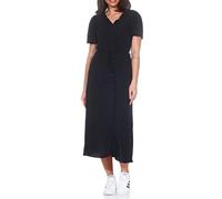 VERO MODA Vmalba SS Calf Dress Wvn Ga Noos, Nero, XS Donna