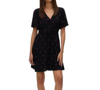 VERO MODA Vmalba SS Short Dress Wvn Ga Noos, Nero, S Donna