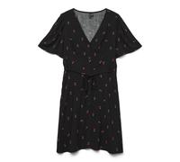 Vero Moda Vmalba SS Short Dress Wvn Ga Noos, Nero, XL