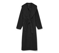 VERO MODA Vmanne Bergen Xtra Long Coat Ga LCS, Nero, M Donna