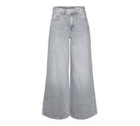 VERO MODA Vmannet Mr Wide Belt Jeans Li218 Larghi, Denim Grigio Medio, 29W x 32L Donna