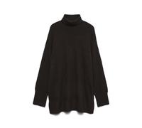 VERO MODA Vmaquarius LS Highneck Long Pullover BF Maglia a Collo Alto, Torta al Cioccolato, M Donna
