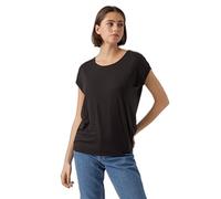 VERO MODA Vmava Plain SS Top Gajrs Noos T-Shirt, Nero, S Donna