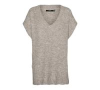 VERO MODA Vmawsome Ga Boo-Gilet con Scollo a V Maglioncino, Moon Rock/Dettagli: mélange, XS Donna